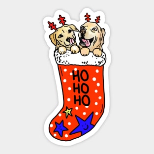 A stocking full of dogs Sticker